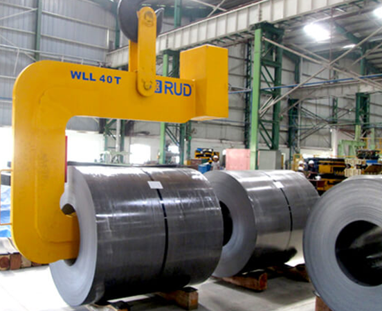 Coil lifting C-Hook used for safe material handling operations