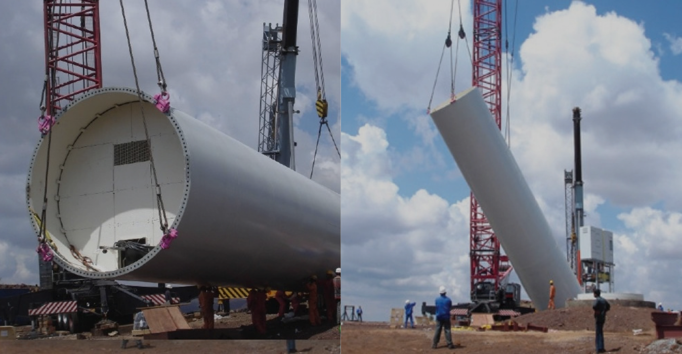 Tower lifting tool for wind turbine tower section installation