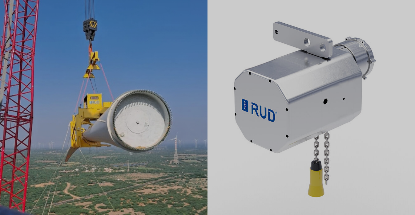 RUD India Single Blade Lifting Tool and Nexera Hoist at Windergy India 2026